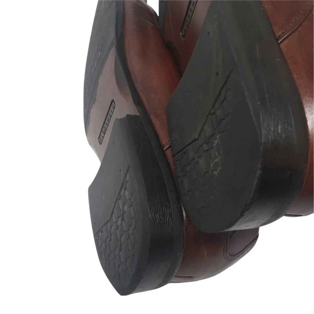 Florsheim Brown Leather Oxfords‎ Size 12 D Lace Up Square Toe